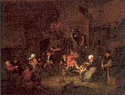 Ostade, Adriaen van Villagers Merrymaking at an Inn oil on canvas
